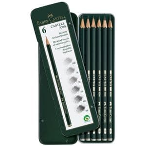 Picture 5 of Potlood Faber-Castell 9000 6 hardheden in blik