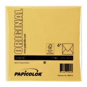Picture 3 of Envelop Papicolor 140x140mm dottergeel pak à 6 stuks