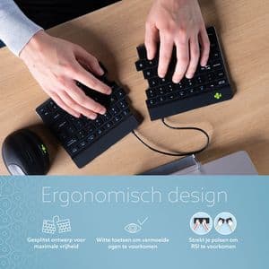 Picture 3 of Toetsenbord R-Go Split Break QWERTY WL zwart