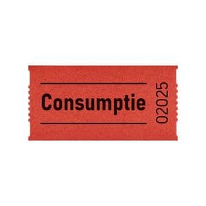 Picture 2 of Consumptiebon Combicraft 57x30mm 2-zijdig 2x1000 stuks rood