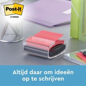 Picture 2 of Memoblokdispenser 3M tbv Post-it Z-Note 76x76mm transparant + 12 blok Z-notes