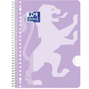 Picture 3 of Collegeblok Oxford School A4+ lijn 23-gaats 160 pagina's 80gr pastel assorti 3 stuks