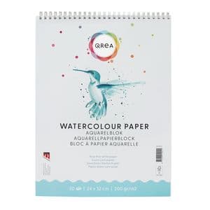 Picture 1 of Aquarelblok Qrea 24x32 20 vel 200gr spiraal