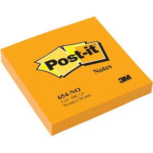 Picture 5 of Memoblok Post-it 654 76x76mm oranje 100 vel