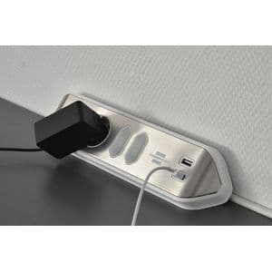 Picture 10 of Stekkerdoos Brennenstuhl bureau Estilo 4vdig incl 2 USB 2m wit/zilver