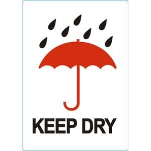 Picture 1 of Waarschuwingsetiket IEZZY keep dry 74mmx105mm 500 stuks