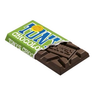 Picture 1 of Chocolade Tony's Chocolonely puur amandel zeezout reep 90 gram