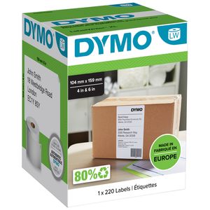 Picture 1 of Etiket Dymo LabelWriter 5XL verzendlabel 104x159mm 1 rol á 220 stuks wit