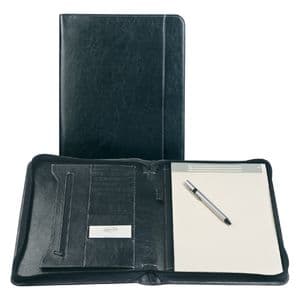 Picture 1 of Schrijfmap Brepols Palermo luxe A4 met rits inclusief schrijfblok zwart