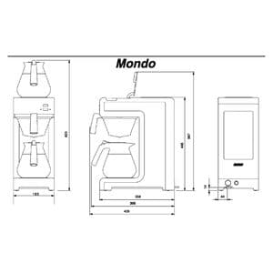 Picture 4 of Koffiezetapparaat Bravilor Mondo inclusief 2 glazen kannen