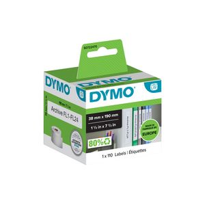 Picture 1 of Etiket Dymo LabelWriter multifunctioneel 38x190mm 1 rol á 110 stuks wit