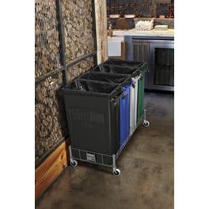 Picture 3 of Afvalbak Rubbermaid Slim Jim Vented met luchtsleuven 60liter grijs