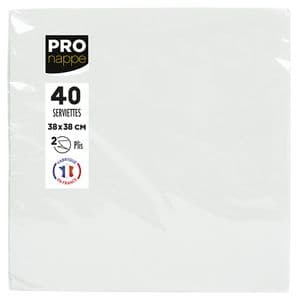 Picture 1 of Servet Pronappe 1/4 vouw 2-laags 380x380mm 40 vel wit