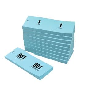 Picture 1 of Nummerblok 42x105mm nummering 1-1000 blauw 10 stuks