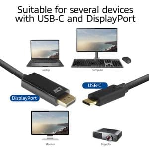 Picture 5 of Kabel ACT USB-C naar Displayport 60Hz 2 meter