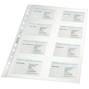 Picture 5 of Showtas Leitz Premium voor visitekaartjes copy safe PP A4 glashelder 10 stuks