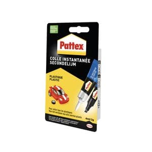 Picture 2 of Secondenlijm Pattex all plastic tube 2 gram op blister
