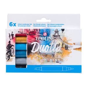 Picture 3 of Duotip Talens Ecoline set à 6 stuks stadslandschap