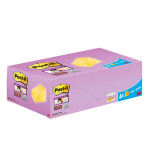 Picture 2 of Memoblok 3M Post-it 655-SSCY Super Sticky 76x127mm geel voordeelpak