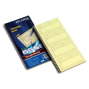 Picture 1 of Terugbelboek Djois Atlanta recycled papier 74x128mm 160 notities 40vel