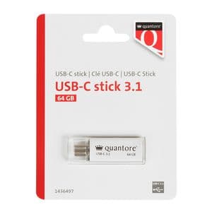 Picture 1 of USB stick 3.1 Quantore USB-C 64GB zilver