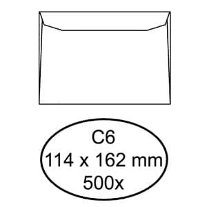 Picture 1 of Envelop Quantore bank C6 114x162mm wit 500 stuks