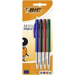 Picture 1 of Balpen Bic M10 medium assorti blister à 4 stuks