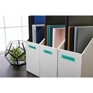 Picture 7 of Labeltape Dymo LabelManager D1 polyester 12mm zwart op groen