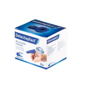 Picture 1 of Vingerlingen Detectaplast textiel blauw 30 stuks