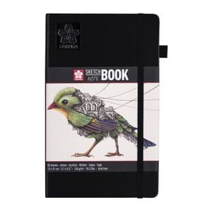 Picture 1 of Schetsboek Sakura 80 witte vellen 140gr 130x210mm zwart