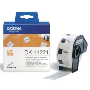 Picture 1 of Etiket Brother DK-11221 vierkant 23x23mm 1 rol á 1000 stuks wit
