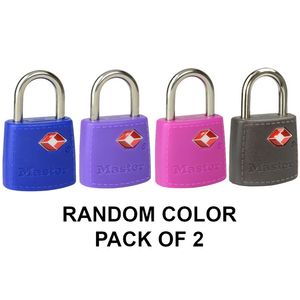 Picture 3 of Hangslot Masterlock 2 gelijksluitend ABS cover TSA assorti in willekeurige kleur 30mm 2 stuks