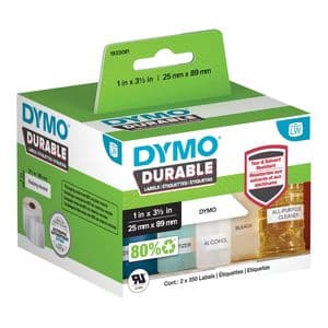 Picture 1 of Etiket Dymo LabelWriter industrieel 25x89mm 2 rollen á 350 stuks wit
