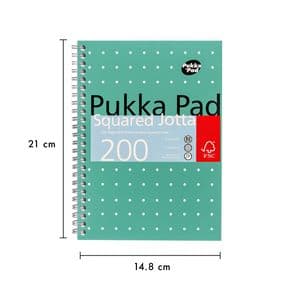 Picture 3 of Notitieboek Pukka Pad Jotta A5 ruit 5x5mm 200 pagina's 80gr groen