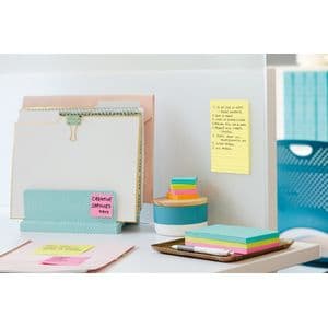 Picture 3 of Memoblok Post-it 660 lijn 102x152mm canary yellow