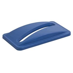 Picture 1 of Deksel Rubbermaid Slim Jim Vented inwerpopening voor papier blauw