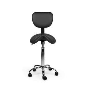Picture 2 of Zadelkruk Office rugleuning medium harde wielen zw