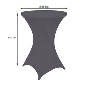 Picture 2 of Tafelrok BRASQ voor statafel 80cm antraciet