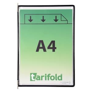 Picture 2 of Zichtpaneel Tarifold A4 verticaal zwart 10 stuks