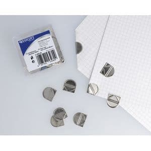 Picture 5 of Hoekclips Westcott aluminium zilverkleurig doos à 100 stuks
