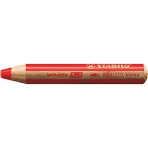 Picture 1 of Kleurpotloden STABILO 880 woody 3 in 1 multitalent rood