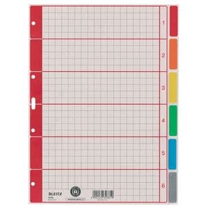 Picture 5 of Tabbladen Leitz 4-gaats 4350 6-delig grijs karton