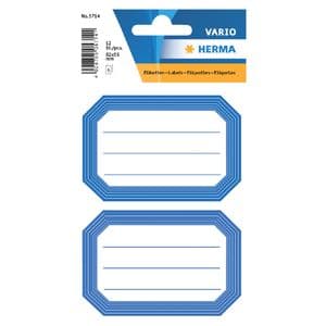 Picture 1 of Etiket HERMA 5714 82x55mm schrift blauwe rand 12 stuks
