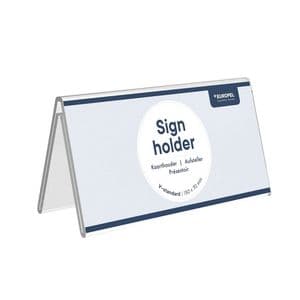 Picture 1 of Tafelnaambord Europel V-standaard 70x150mm acryl