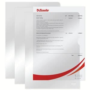 Picture 2 of Insteekmap L-model Esselte standaard copy safe 0.11mm PP A4 glashelder 100 stuks