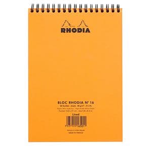 Picture 3 of Spiraalblok Rhodia A5 lijn 160 pagina's 80gr oranje