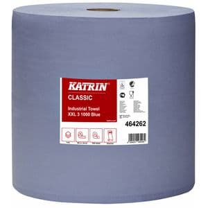Picture 2 of Poetspapier Katrin Industrial extra groot 3-laags 1000 vel blauw 464262
