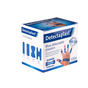 Picture 3 of Elastische blauwe textielpleister Detectaplast assorti 100 stuks