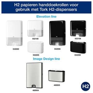 Picture 3 of Handdoek Tork H2 Xpress Premium multifold 2-laags 212x255mm 21x150 vel wit 100289