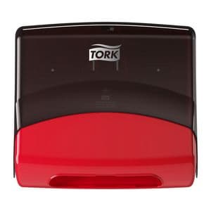 Picture 1 of Reinigingsdoekdispenser Tork W4 Performance gevouwen rood 654008